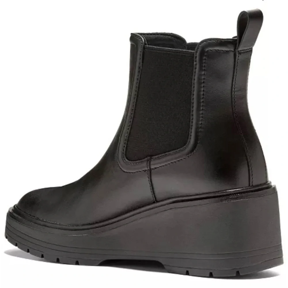 Cole Haan Zerogrand City Wedge waterproof Chelsea Black Ankle Booties Sz 8.5 - Picture 4 of 8